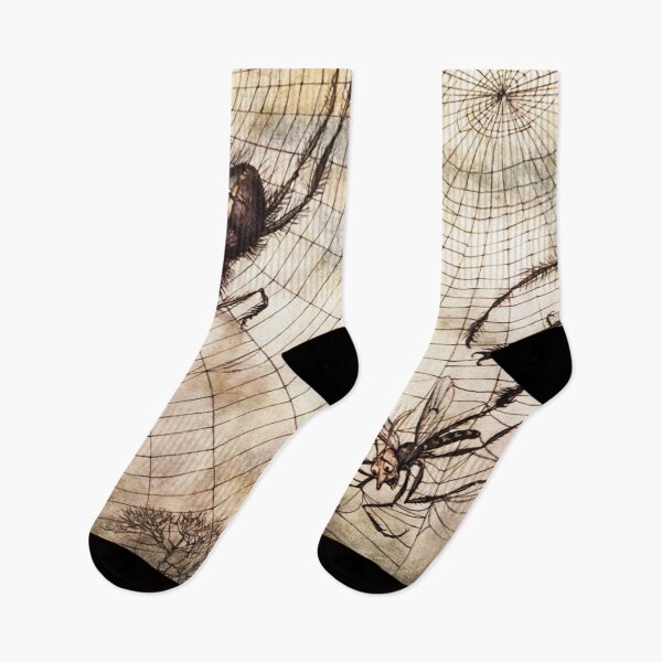 Item preview, The spider and the fly illustration designed and sold by Vintage Designs +.