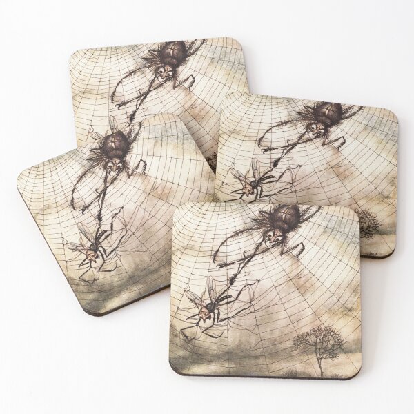 Item preview, The spider and the fly illustration designed and sold by Vintage Designs +.