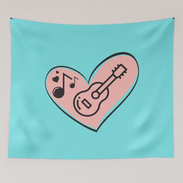Item preview, love music guitar  designed and sold by cutecrazytshirt.