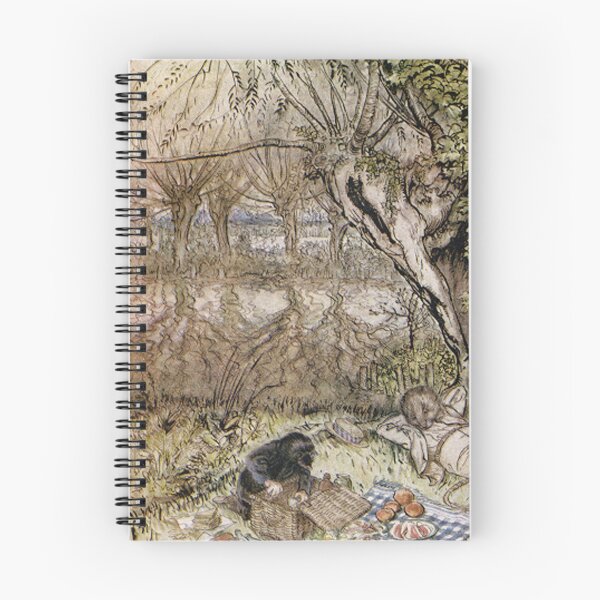 Item preview, Ratty and Mole have lunch Wind in the Willows illustration - Arthur Rackham designed and sold by Vintage Designs +.