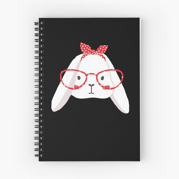 Item preview, Cute Bunny Mom Face With Red Bandana And Red Dotted Glasses designed and sold by Artsy Apparels.