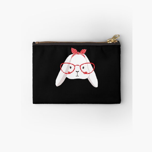 Item preview, Cute Bunny Mom Face With Red Bandana And Red Dotted Glasses designed and sold by Artsy Apparels.