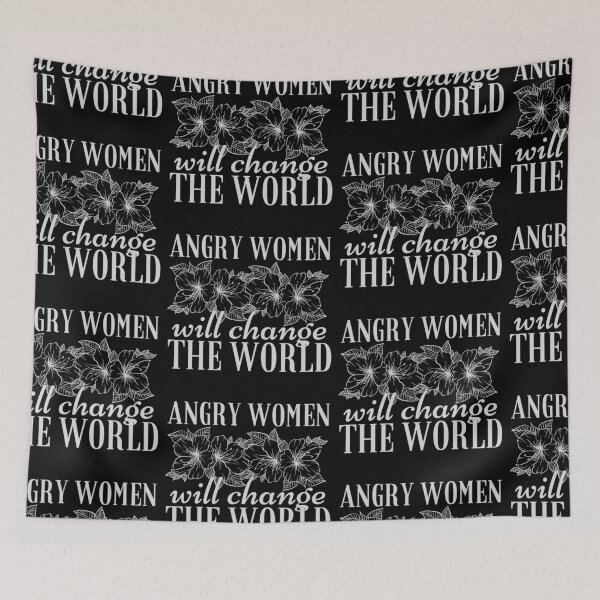 Item preview, Angry Women Will Change The World White Flowers Design designed and sold by SweetAndSpice.