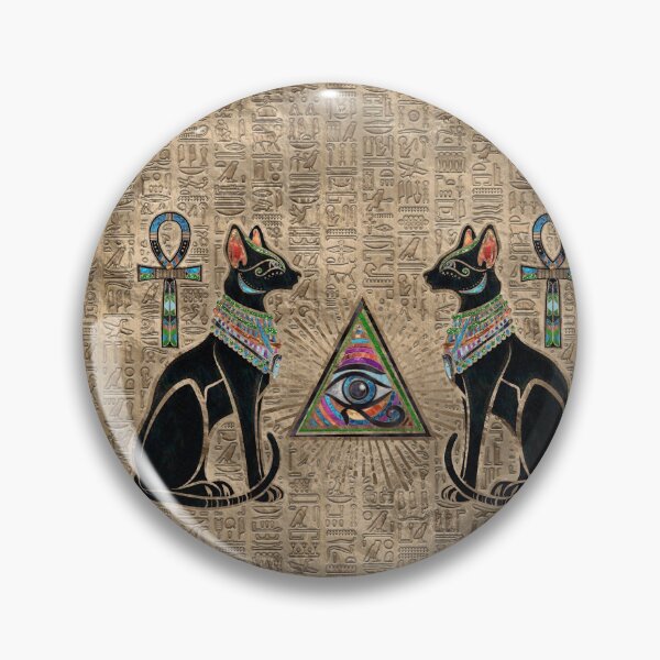 Item preview, Egyptian Cats and Eye of Horus designed and sold by k9printart.
