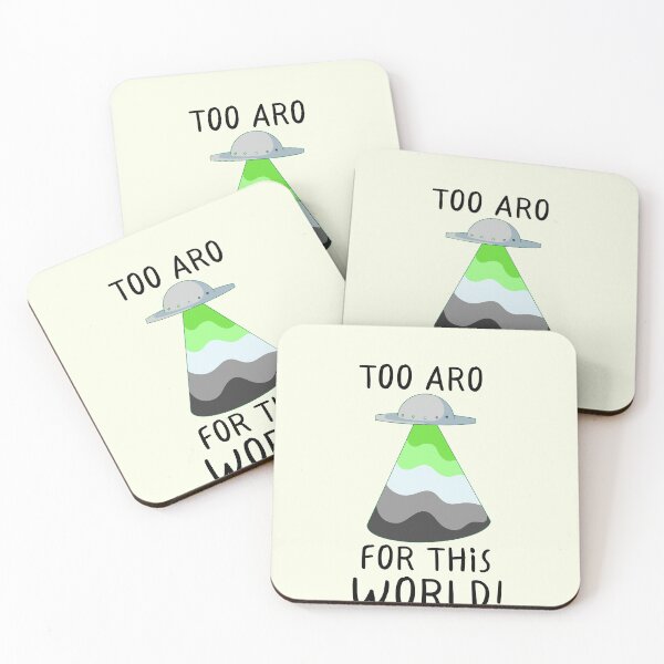 Item preview, "Too Aro For This World!" Aromantic Pride designed and sold by ForTheFrogWar.