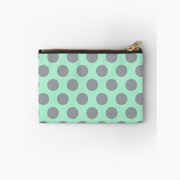 Item preview, Large gray polka dots on mint designed and sold by Feeling Artsy.