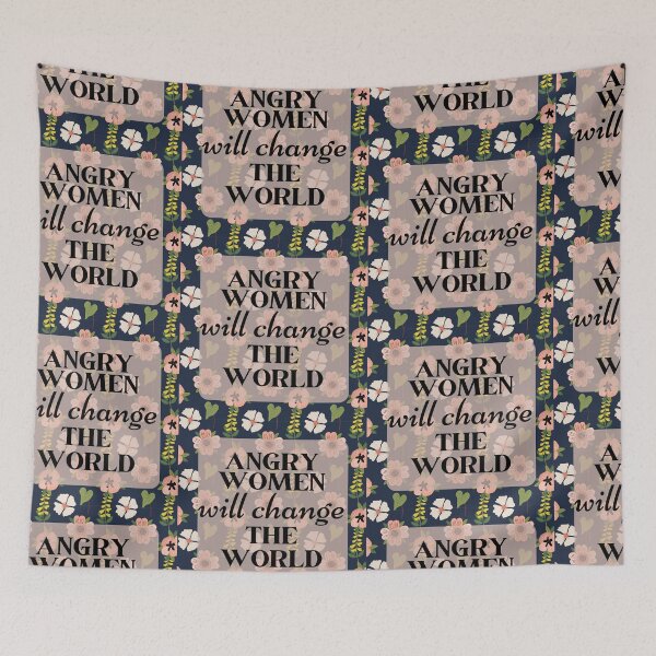 Item preview, Angry Women Will Change The World Flowers Design designed and sold by SweetAndSpice.