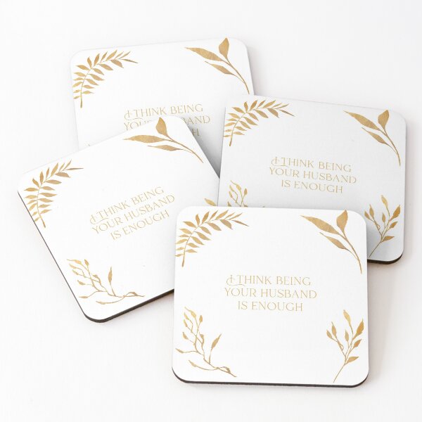 Item preview, I think being your husband is enough- golden colour with leaves Sticker Pack designed and sold by Chen-ChenLand.