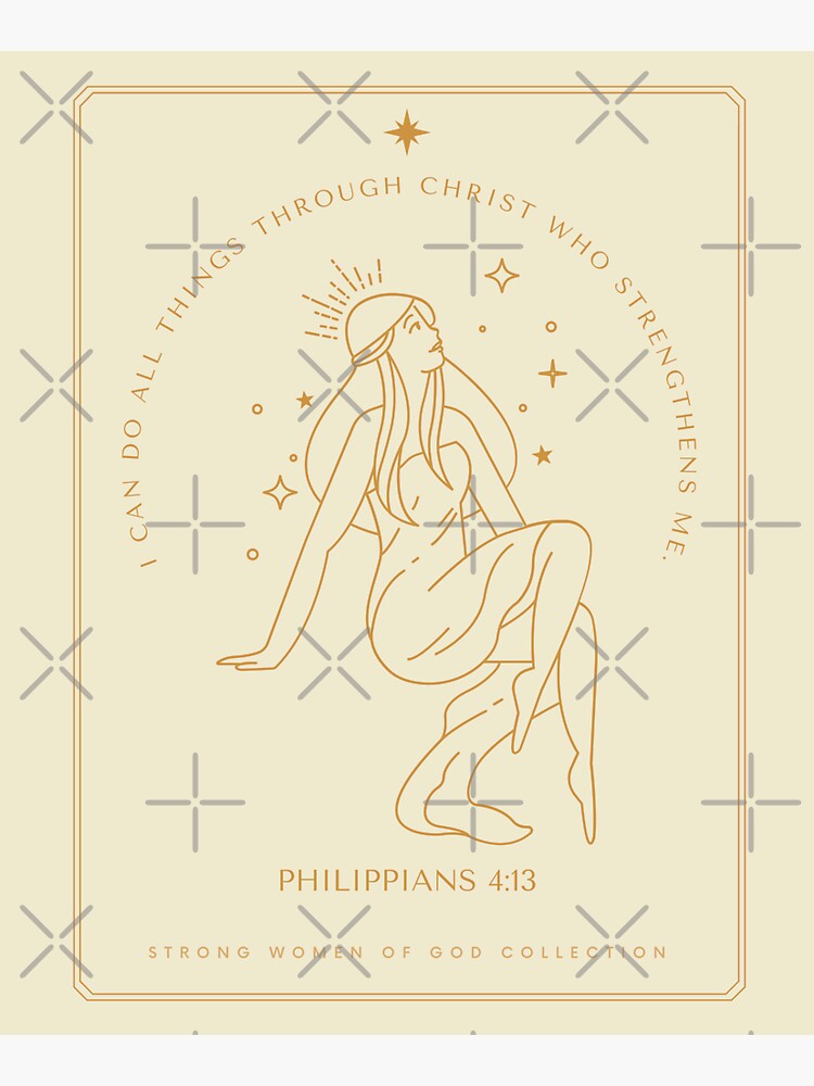 Thumbnail 3 of 3, Sticker, Philippians 4:13 designed and sold by DesignsbyEH.