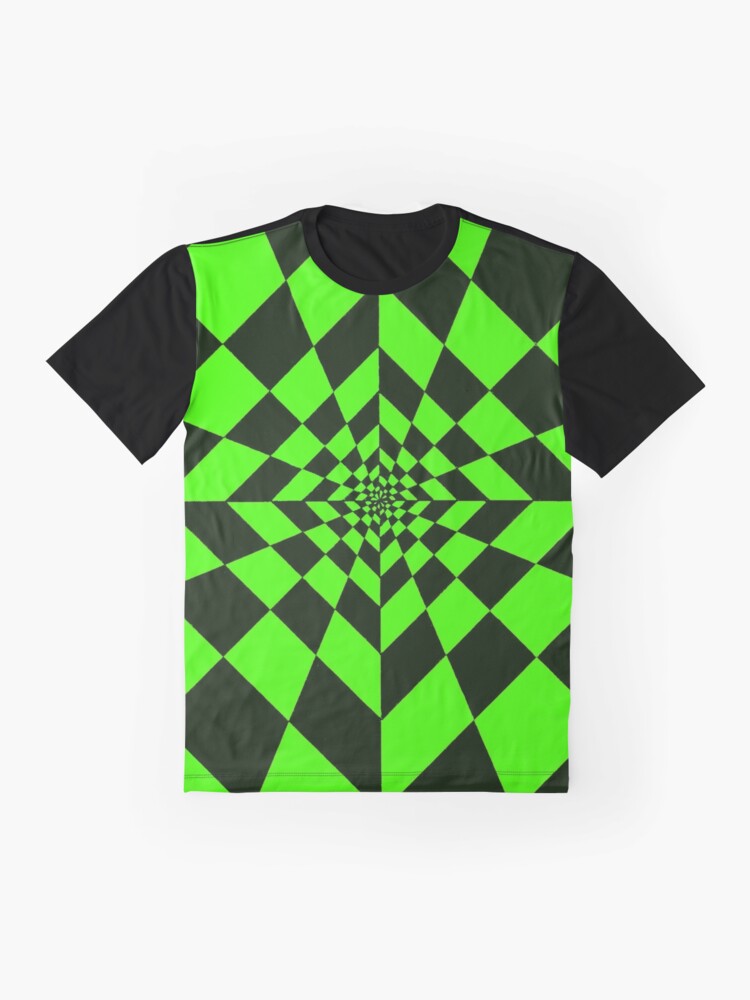 Black and lime green graphic sale tee