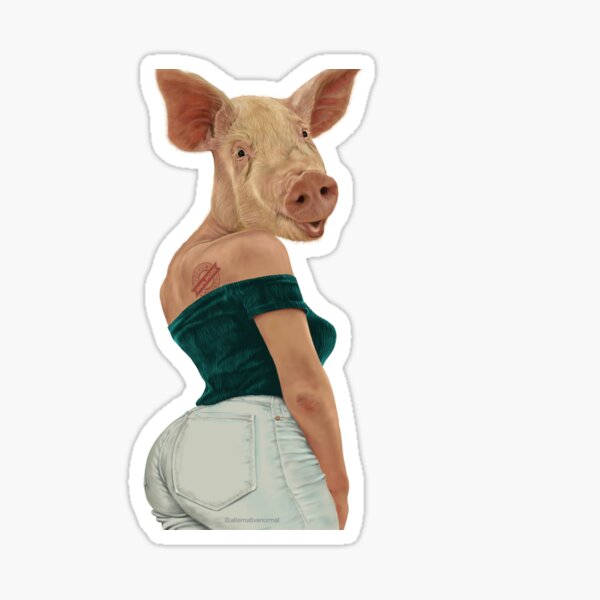 Selfie Pig Sticker