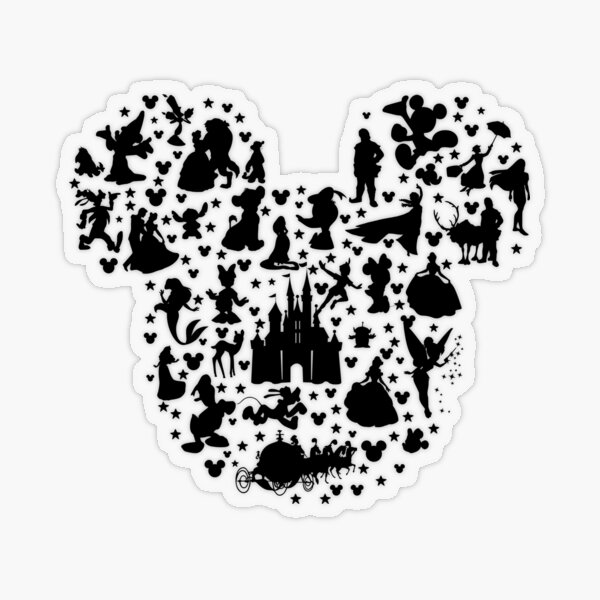 Disney Womens Kiss Mickey & Minnie Mouse Silhouette Tank Top 