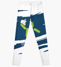ANDROID EATS APPLE ! Leggings