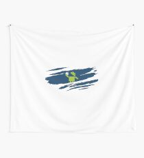 ANDROID EATS APPLE ! Wall Tapestry