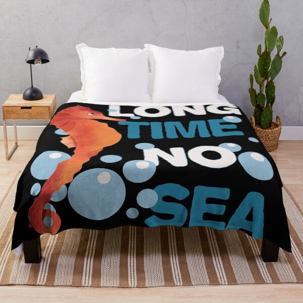 Item preview, Long Time No Sea Funny Gift Idea for Seahorse Lovers designed and sold by hyggekrog.