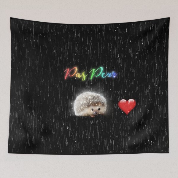 Item preview, Cute Neon Hedgehog Rainbow Love Pas Peur Not Scared Couple designed and sold by Jolly-Yosei.