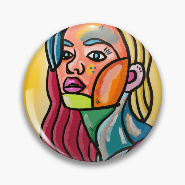 Item preview, Abstract digital art portrait of a young woman designed and sold by awrenpod.