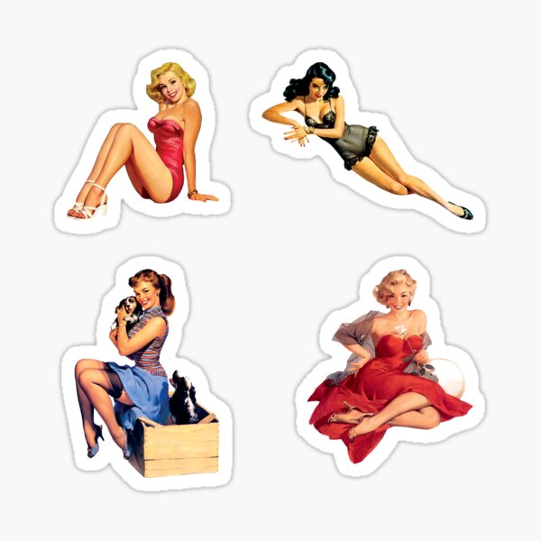 600px x 600px - Pinup Girl Stickers for Sale | Redbubble