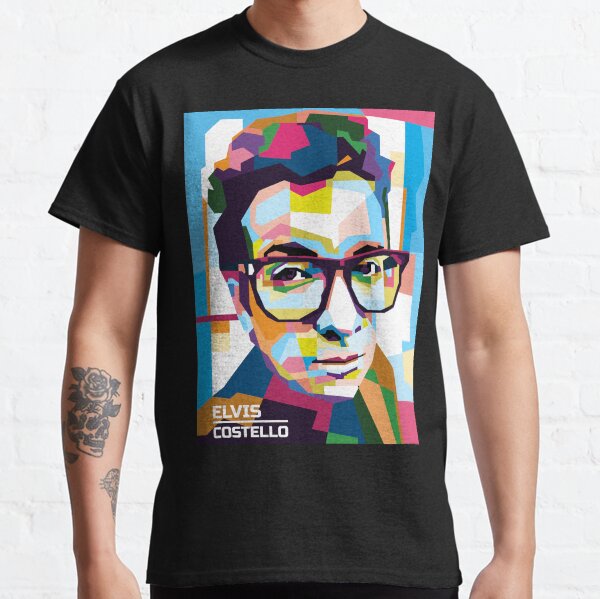 Abstract geometric Elvis Costello in WPAP Classic T-Shirt