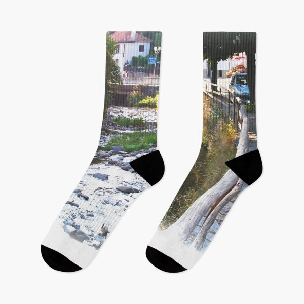 Item preview, Lovely Photo Of A River And An Old Wooden Bridge designed and sold by LuckyKermit.