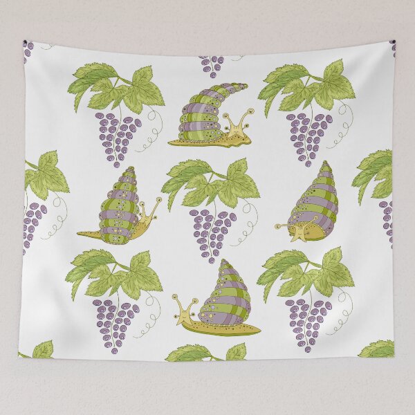 Item preview, Snails On Grape funny Pattern designs designed and sold by micreations.