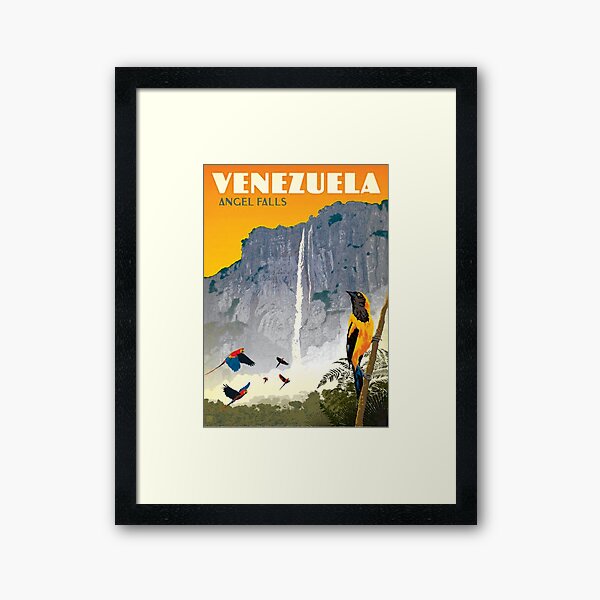 Old Venezuela Tourism Poster Framed Art Print
