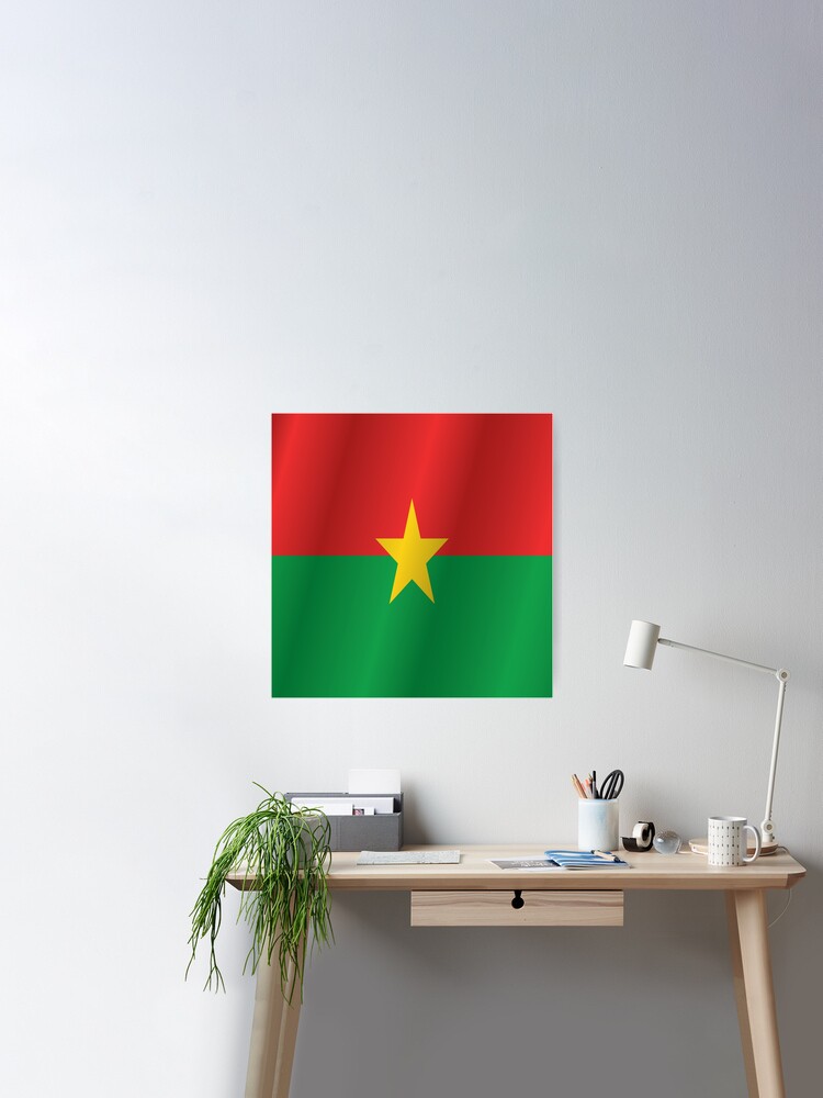 Drapeau de table Burkina Faso, petit drapeau 