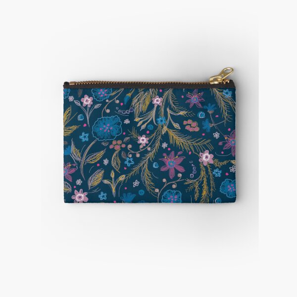 Item preview, Flower garden on blue designed and sold by korasi.