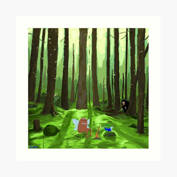 Twitch Meme Forest with Nymn Forsen Art Print