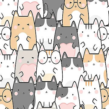 Artwork thumbnail, Kitty Pattern by Everythingafter