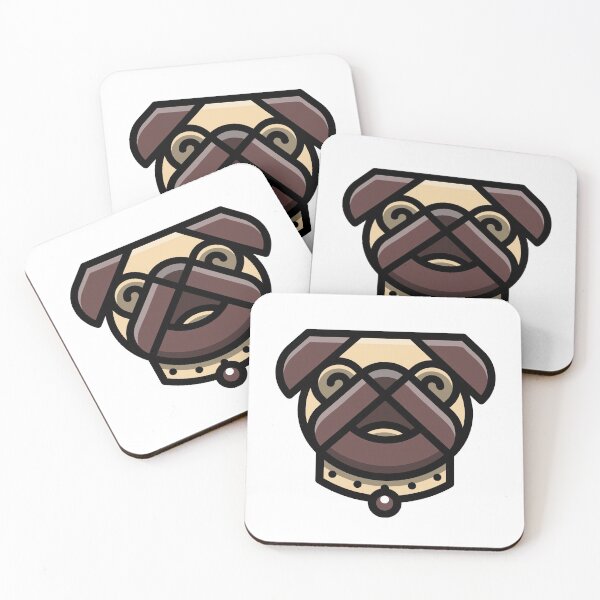 Item preview, Happy Pug Vector designed and sold by OraitoShop.