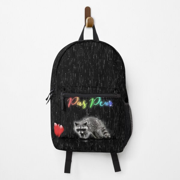 Item preview, Cute Neon Raccoon Rainbow Love Pas Peur Not Scared Couple designed and sold by Jolly-Yosei.