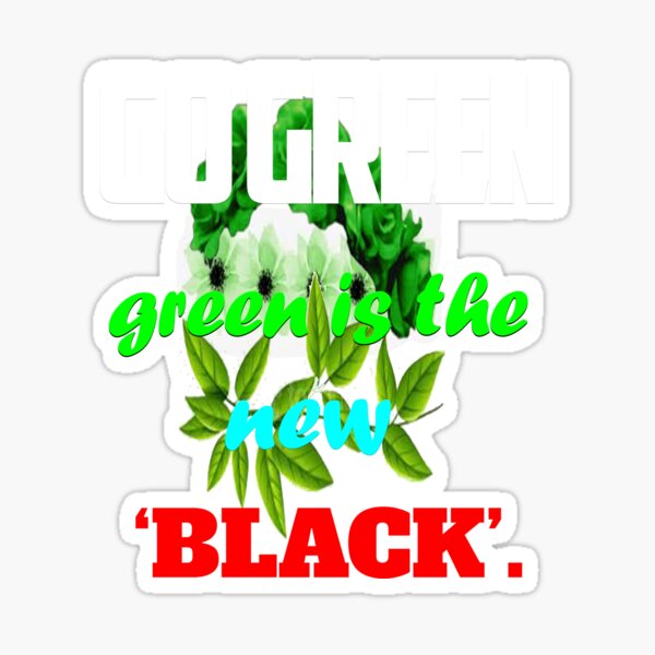 Go Green. Sticker