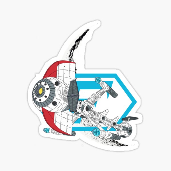 Spaceship Comet Sticker