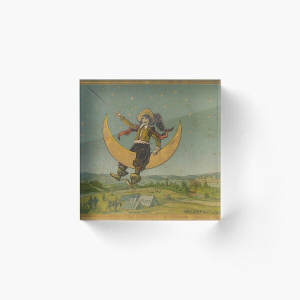 Cyrano de Bergerac on the Moon Acrylic Block