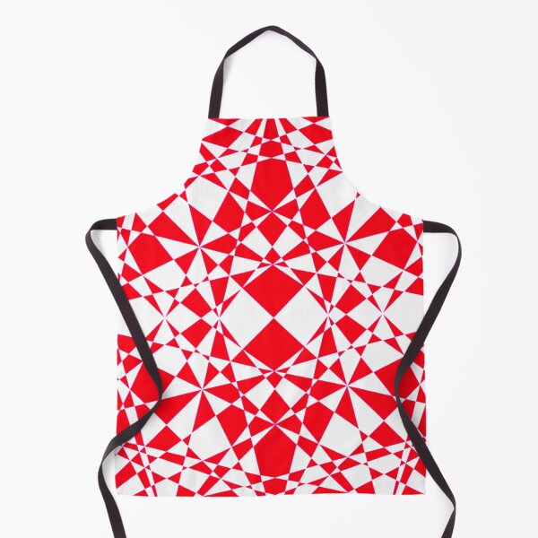 Item preview, Abstract red and white geometric pattern designed and sold by Creativeart1974.