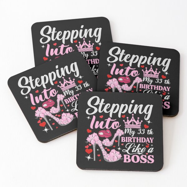 Item preview, Stepping Into My 33th Birthday Like A boss T-Shirt Design designed and sold by TshirtStoreBD24.