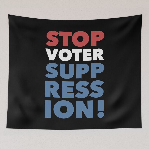 Item preview, Stop Voter Suppression designed and sold by Ellie and Jack.