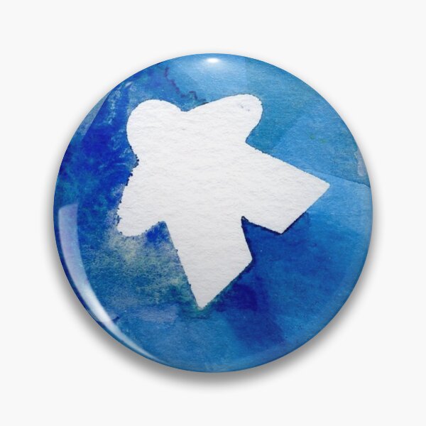 Item preview, Bold Blue Board Game Meeples Pattern designed and sold by Zab Butler Design.