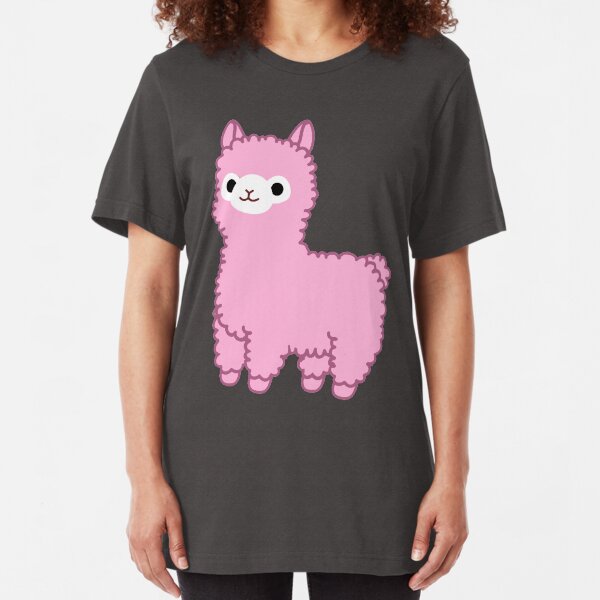 Alpaca Rosa Camiseta ajustada