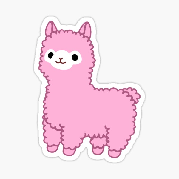 Pink Alpaca Sticker