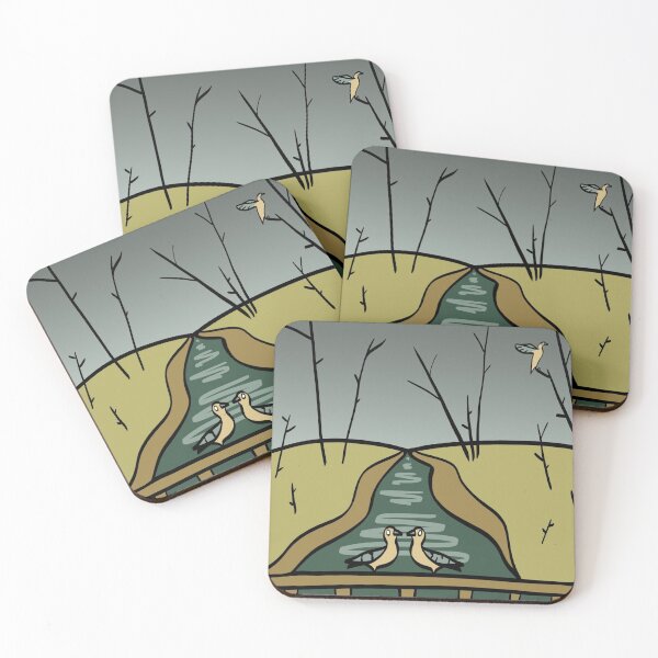 Item preview, river with birds background designed and sold by Gamelof.