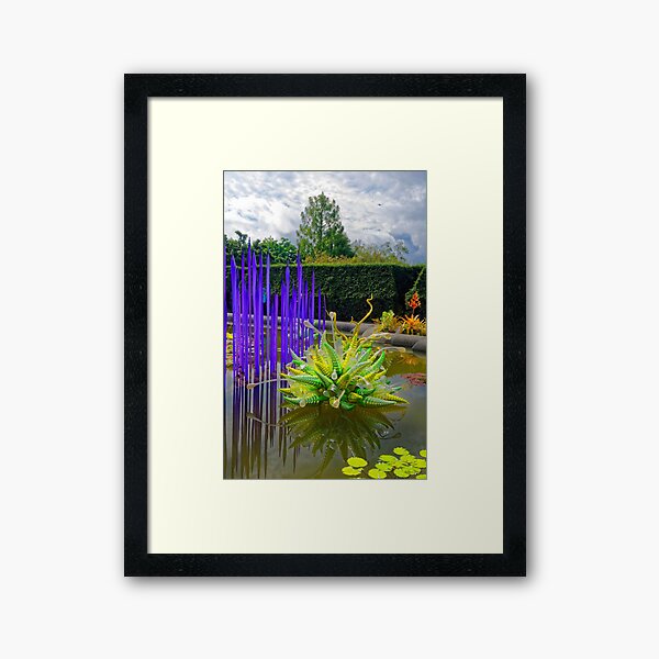 Chihuly Glass in the Italian Gardens at Biltmore Framed Art Print