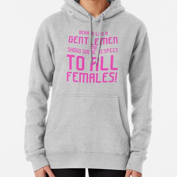 respect women pink hoodie