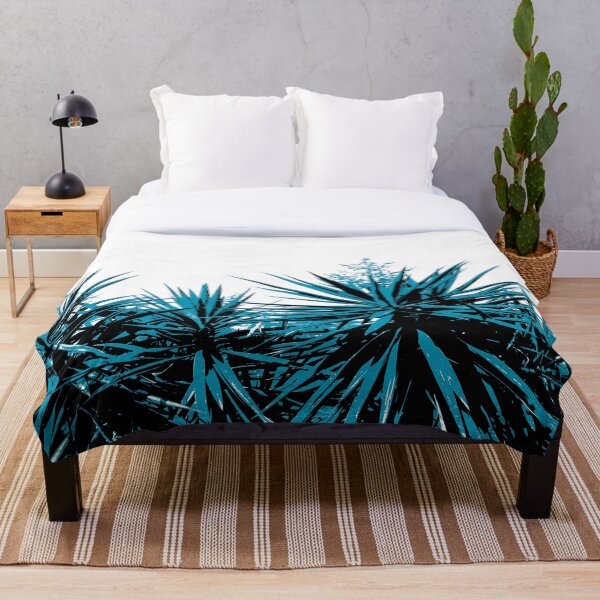 Item preview, Yucca trees in cyan shades designed and sold by by-jwp.