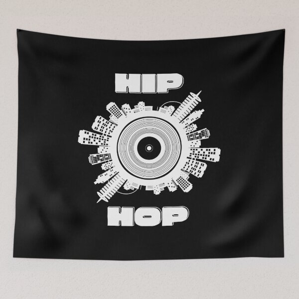 Aperçu de l'œuvre Hip Hop Vinyl City (Blanc) créée et vendue par execc.