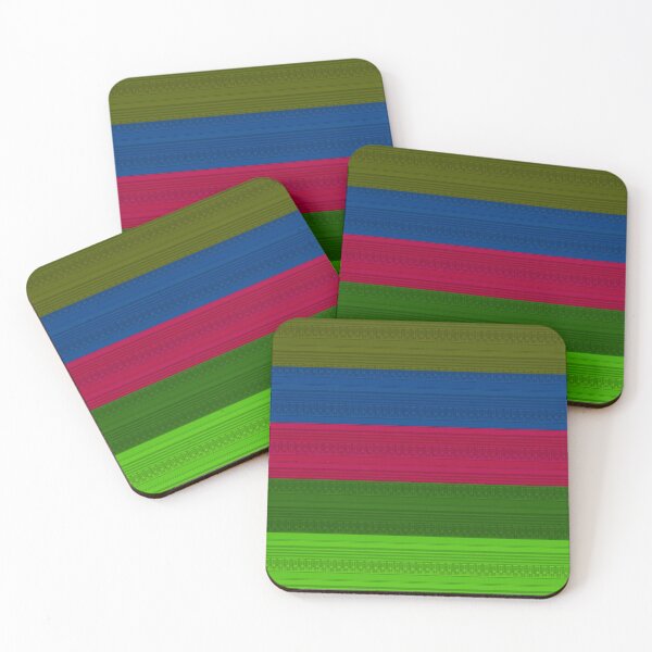 Item preview, bright multicolored striped ethnic ornament designed and sold by fuzzyfox.