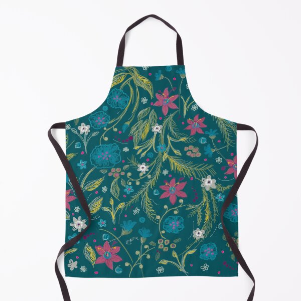 Item preview, Flower garden on dark turquise designed and sold by korasi.