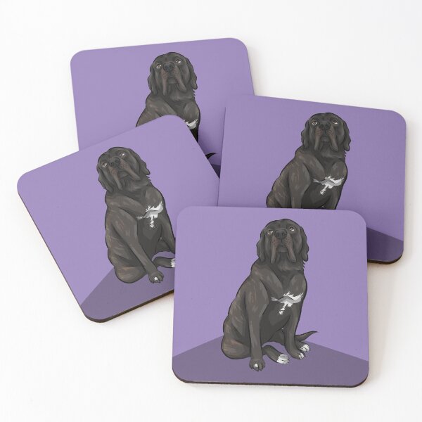 Item preview, English Mastiff | Black Brindle | Purple Background | Cute Dog Art designed and sold by shirinsart.