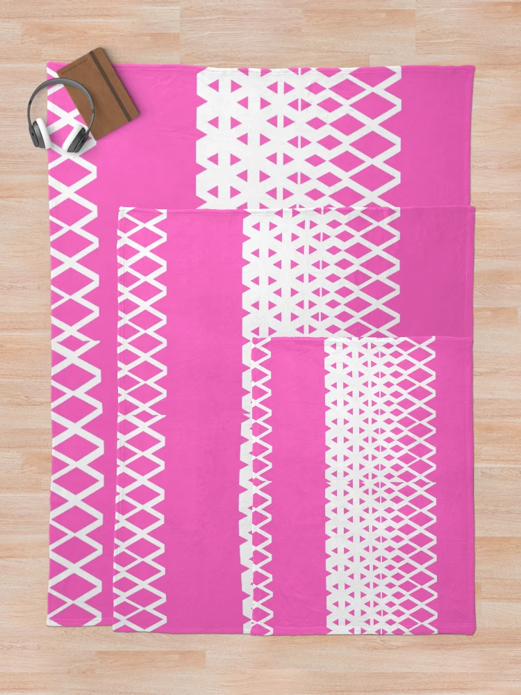 Thumbnail 5 of 6, Throw Blanket, Pink Diamond Pattern designed and sold by ForgeCreativity.